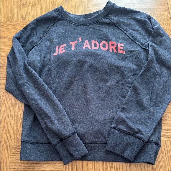 Sundry Charcoal Sweatshirt with Red Accents - Picture 1 of 2